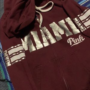Miami Victoria secret pink zip up
